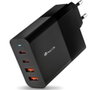 NGS Cargador de Pared GaN2 100W 2xUSB-C y 2xUSB-A Negro